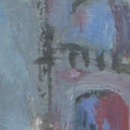 1950 l'arco etrusco , olio  su tavola 15x20